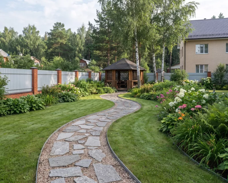 Укладка садовых дорожек